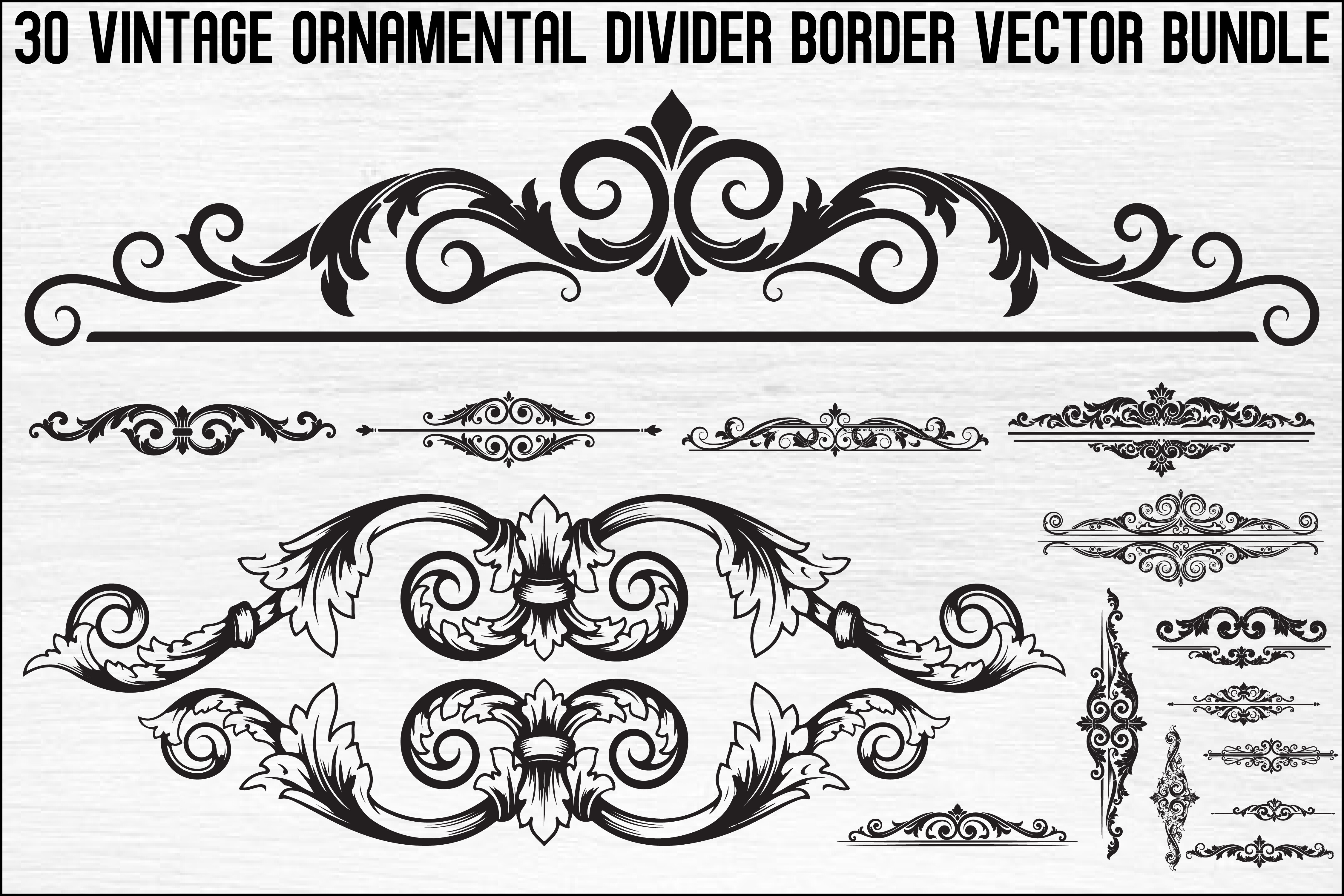 Vintage Ornamental Divider Bundle