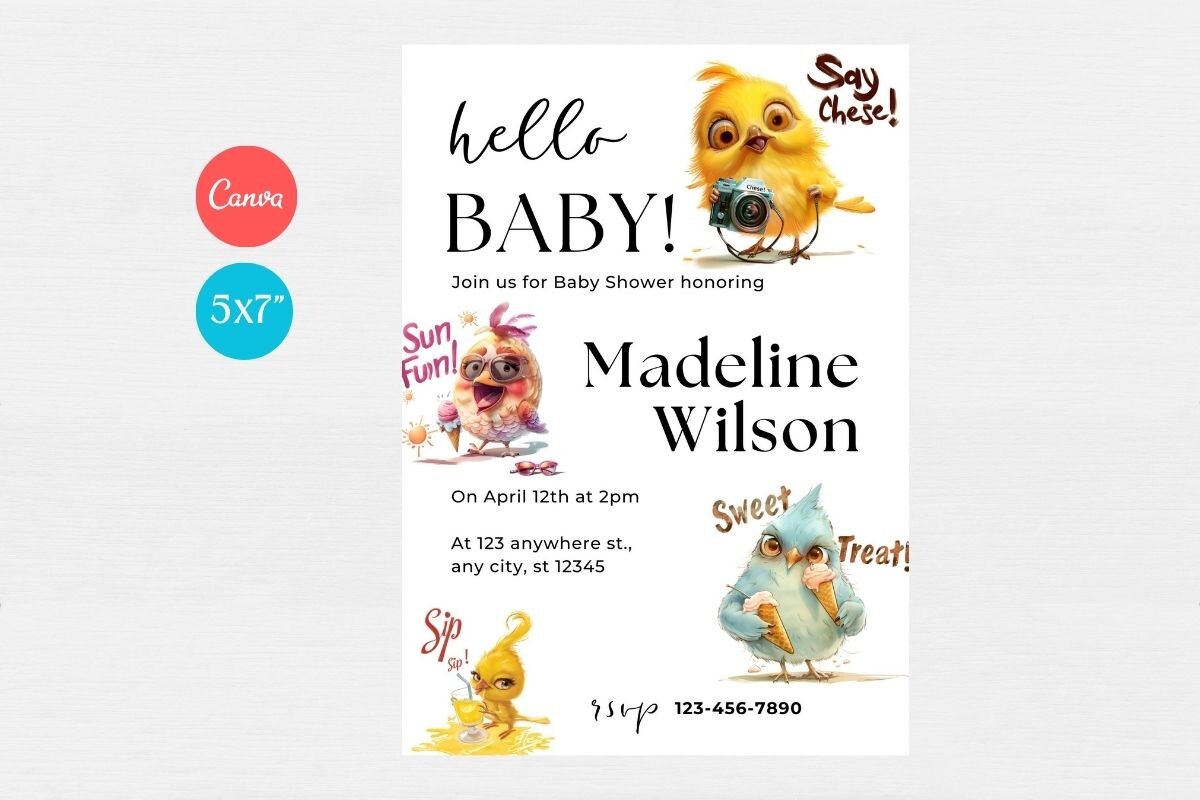 Baby Shower Welcome Sign & Invitation