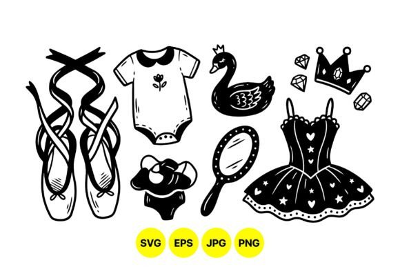 Ballet Dance Fashion Clipart Set