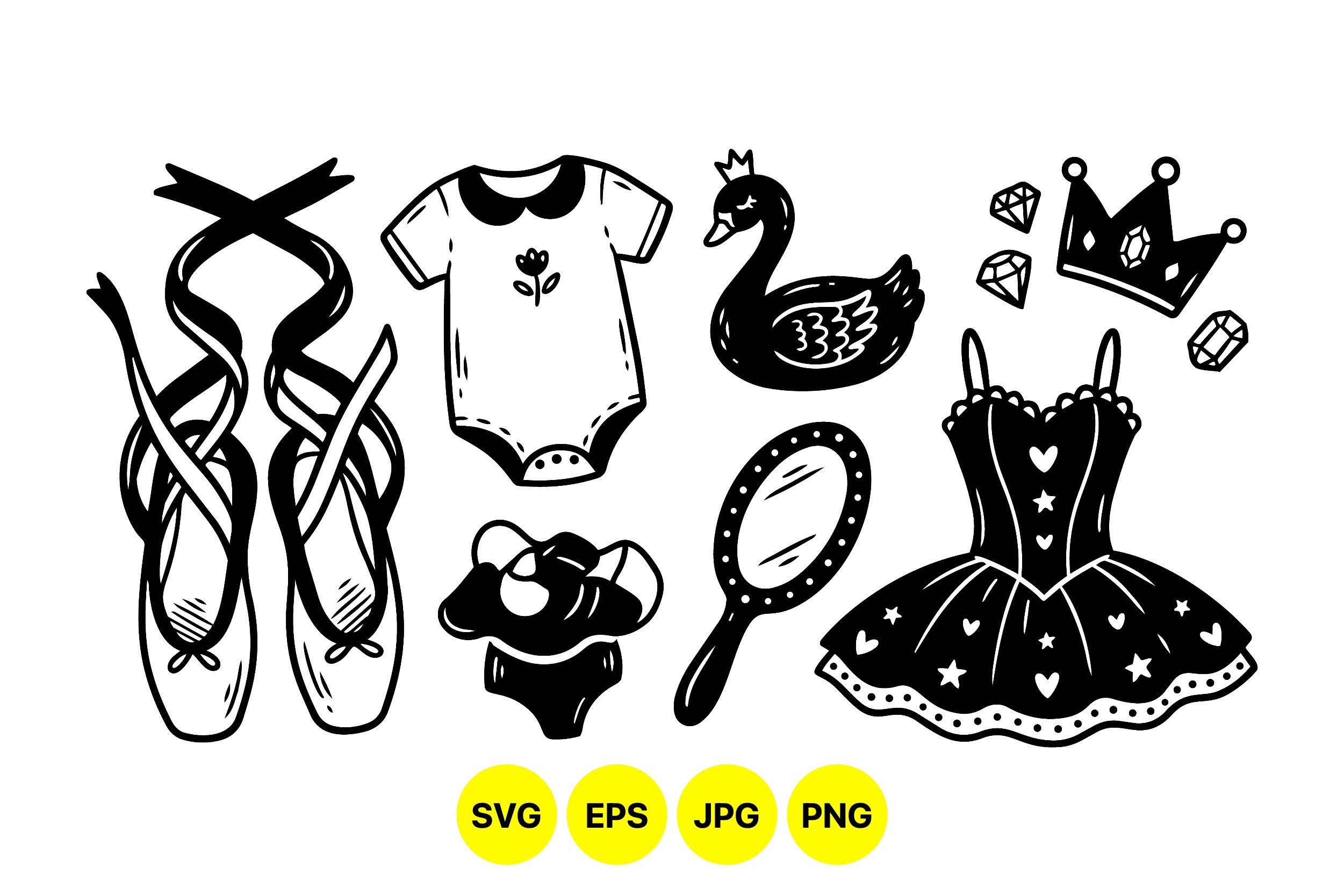 Ballet Dance Fashion Clipart Set