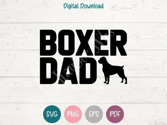 boxer dad SVG PNG design for Cricut HTV shirts and gifts