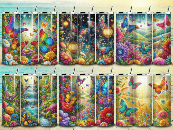Butterfly Gardens Tumbler Wrap Bundle