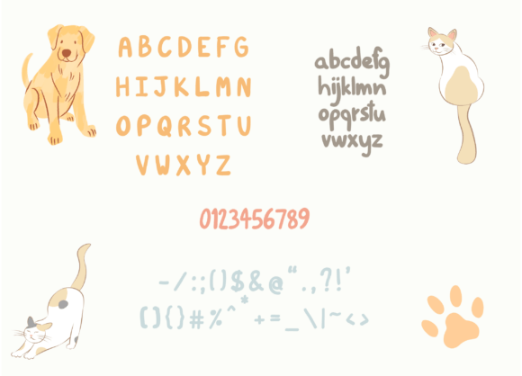Cats and Dogs Handwritten Font - Preview 1