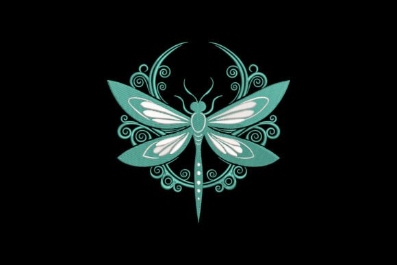 Dragonfly Bugs & Insects Embroidery Design By EmZone
