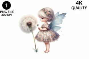 Fairy with Dandelion PNG Clipart Graphic by soikotcbd · Creative Fabrica