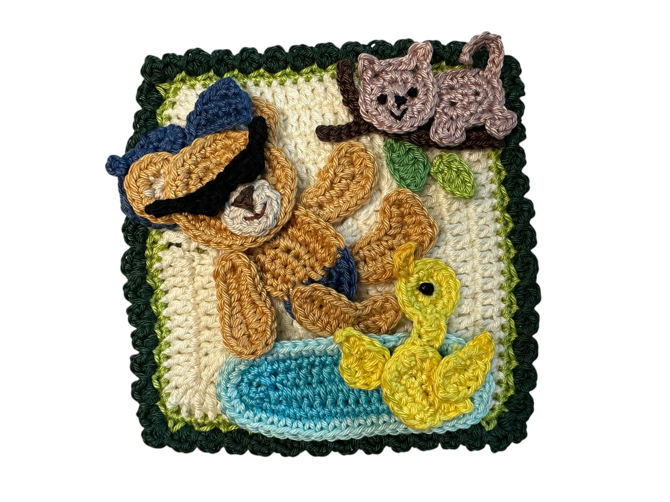 Granny Square Bear 7 Crochet Applique