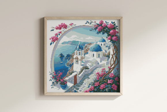 Greek White House Cross Stitch