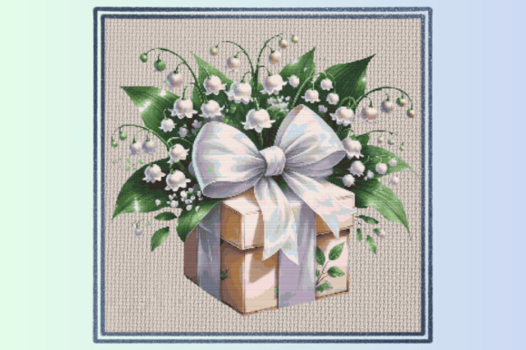 Lily of the Valley Gift Box Cross Stitch