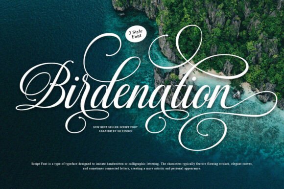 Mallestian Script Font PNG with transparent background - Preview 1