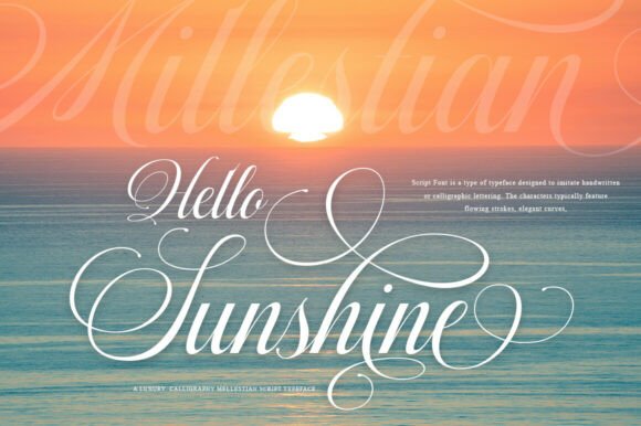 Mallestian Script Font PNG with transparent background - Preview 3