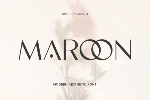 Maroon Font PNG with transparent background - Preview 1