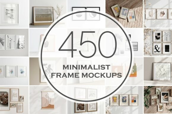 Minimalist Frame Mockup Bundle Graphic Frames & Posters By VNmockup