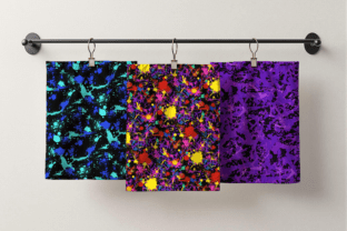 Neon Paint Splatter Patterns Graphic by Strange Sparks · Creative Fabrica