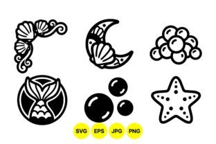 Ocean Shells and Sea Creatures Svg Graphic by DesignVectx · Creative ...