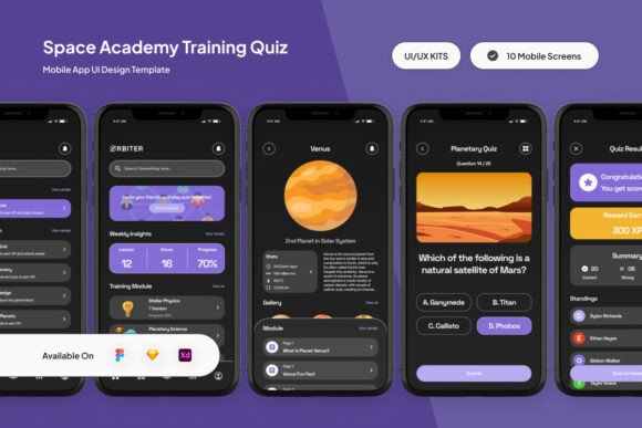 Orbiter - Space Academy Quiz UI App