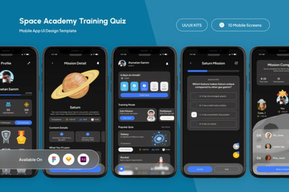 Orbitiq - Space Academy Quiz UI App