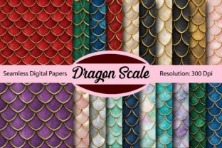 Pearlescent Dragon Scale Digital Paper Graphic by Colourful · Creative ...