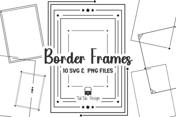 Rectangle Border Frame SVG PNG Bundle