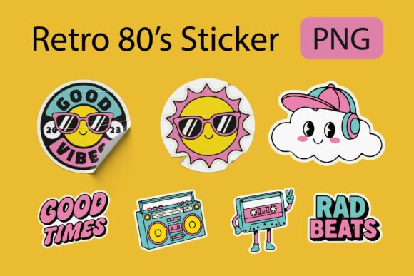 Retro 80's Sticker