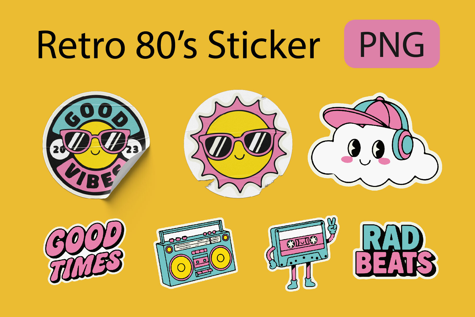Retro 80's Sticker