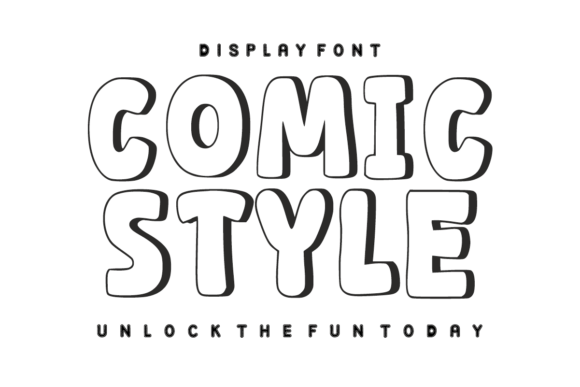 Retro Outline Font PNG with transparent background - Preview 1