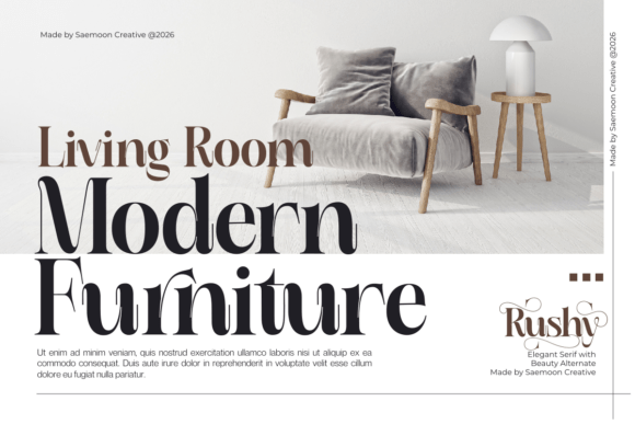 Rushy Font PNG with transparent background - Preview 1