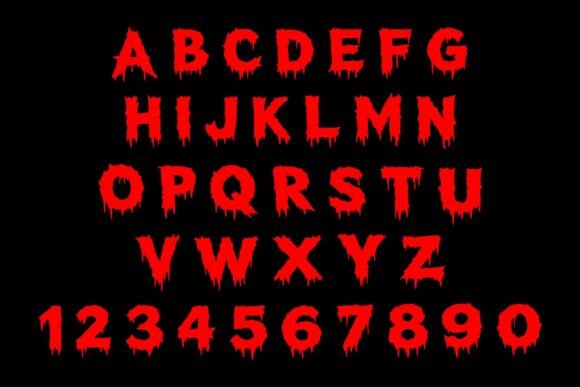 Scream Blood Font PNG with transparent background - Preview 3