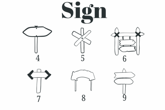 Sign Dingbats Font PNG with transparent background - Preview 3