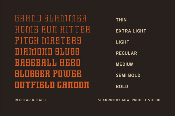 Slamron Font PNG with transparent background - Preview 1