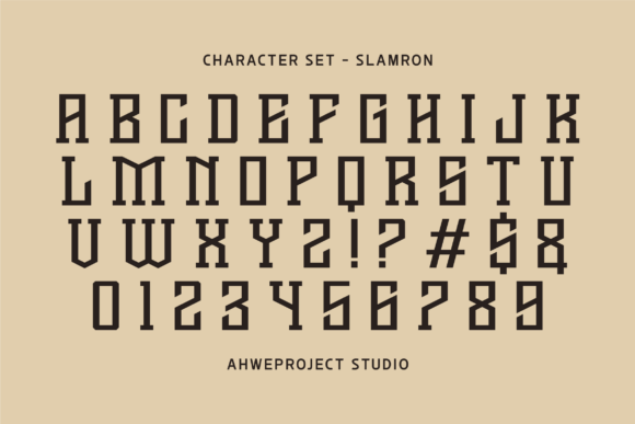Slamron Font PNG with transparent background - Preview 2