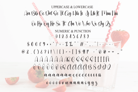 Smoothie Milky Font PNG with transparent background - Preview 6