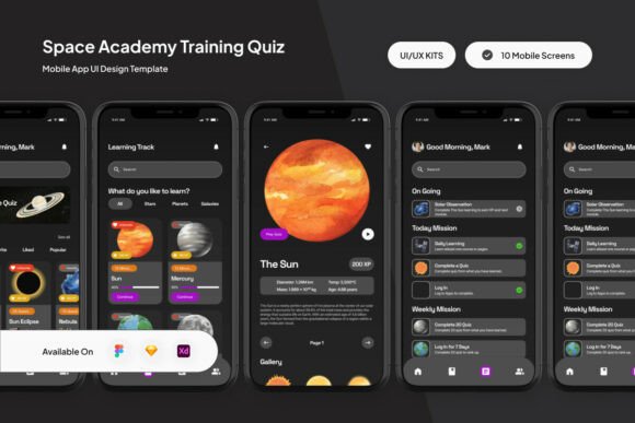 Spacion - Space Academy Quiz UI App