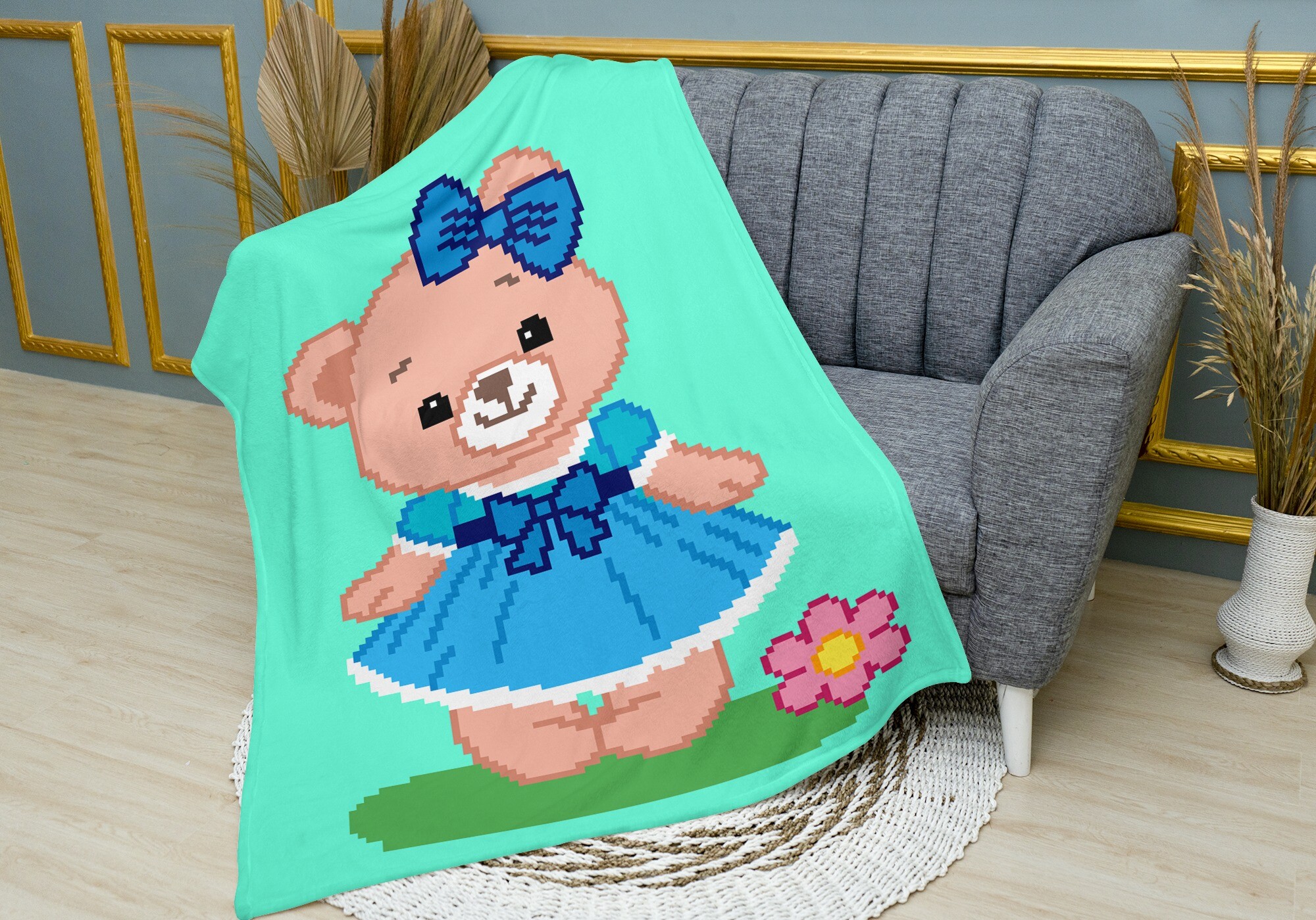 Teddy Girl C2C Crochet Blanket Pattern