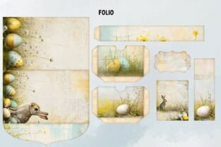 Vintage Easter Bunny Junk Journal Kit Graphic by Ink & Vibe · Creative ...