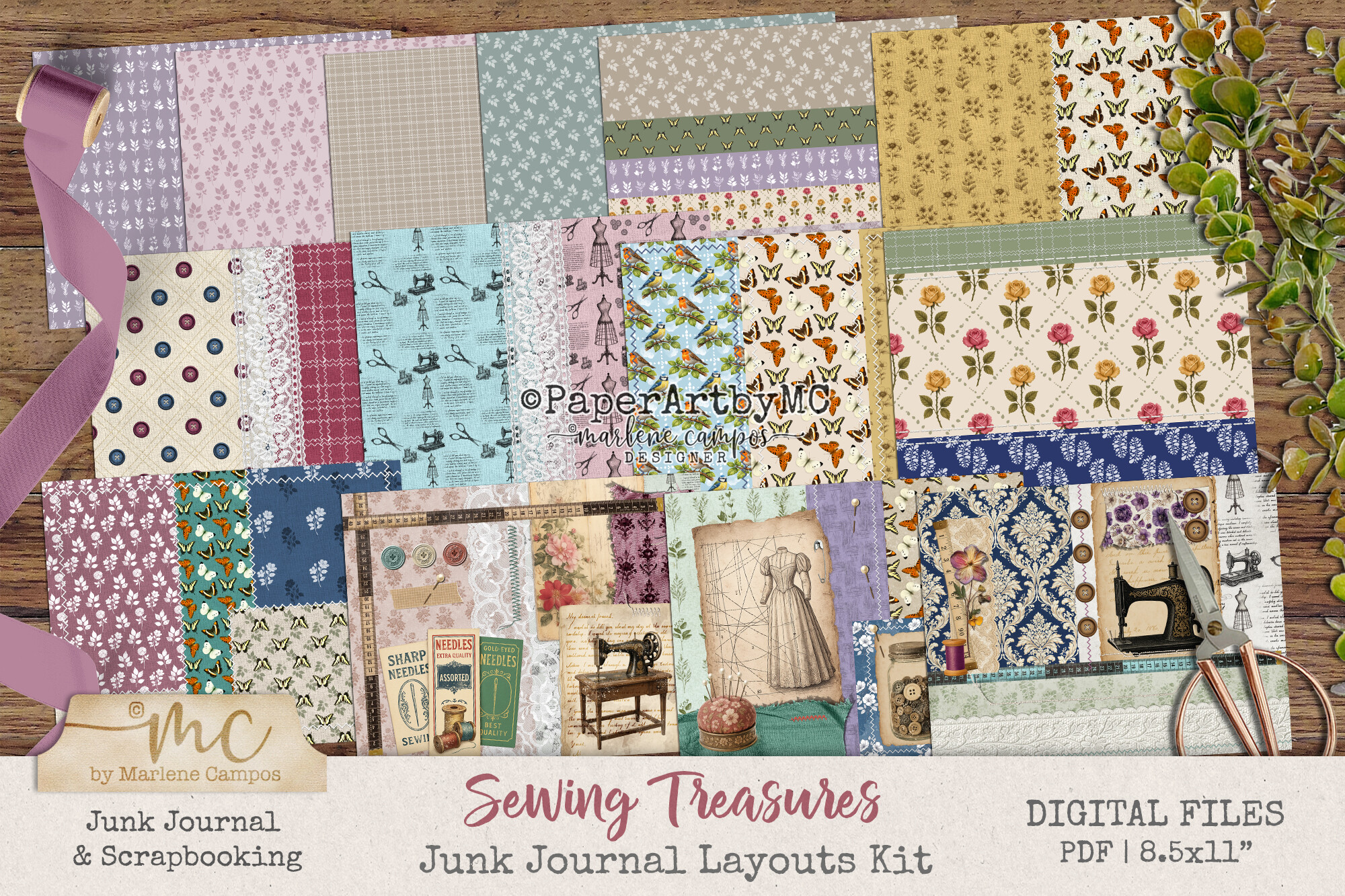 Vintage Sewing Layouts Kit