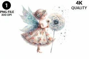 Watercolor Fairy with Dandelion PNG Graphic by soikotcbd · Creative Fabrica
