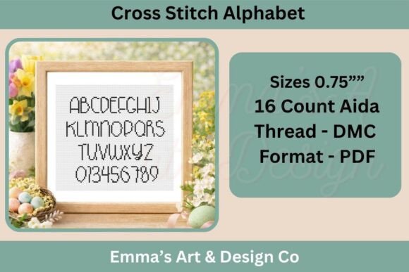 Alphabet Cross Stitch Pattern PDF