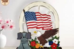 American Flag Eagle Laser Cut File Svg · Creative Fabrica