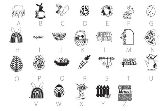 Boho Dingbats Font PNG with transparent background - Preview 2