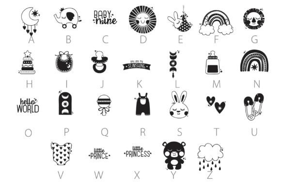 Boho Dingbats Font PNG with transparent background - Preview 3