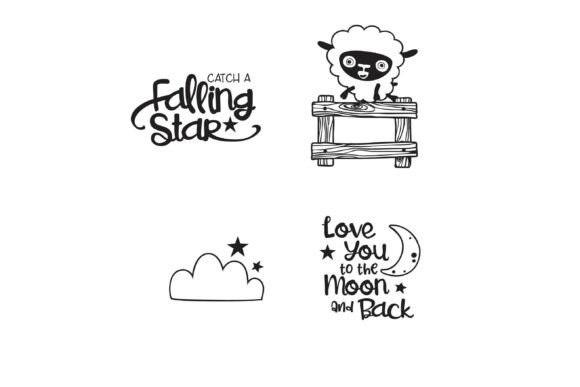 Counting Sheep Dingbats Font PNG with transparent background - Preview 4