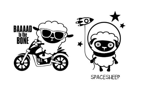 Counting Sheep Dingbats Font PNG with transparent background - Preview 5