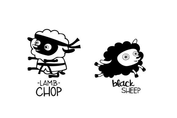 Counting Sheep Dingbats Font PNG with transparent background - Preview 6
