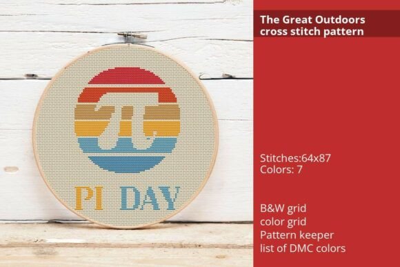 Cross Stitch Pattern: Special Pi Day
