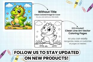 Cute Dinosaur Coloring Book for Kids Graphic by KDP Art Nest · Creative ...