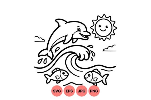 Cute Ocean Animal Clipart Pack Graphic Illustrations By DesignVectx