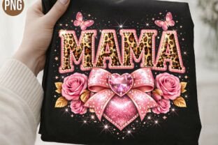 Diamond Glitter Leopard Rose Mama PNG Graphic by Mimi Prints · Creative ...