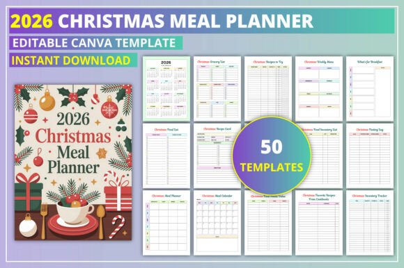 Editable 2026 Christmas Meal Planner