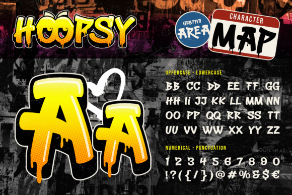 Hoopsy Font PNG with transparent background - Preview 1