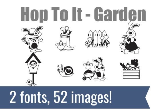 Hop to It Dingbats Font PNG with transparent background - Preview 1